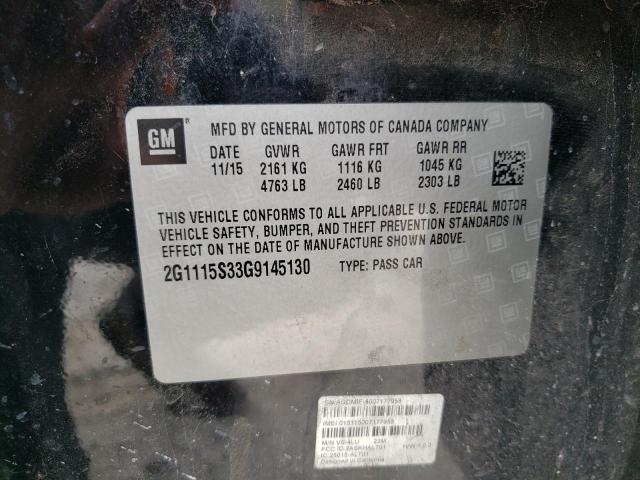 2016 Chevrolet Impala Lt VIN: 2G1115S33G9145130 Lot: 51496034