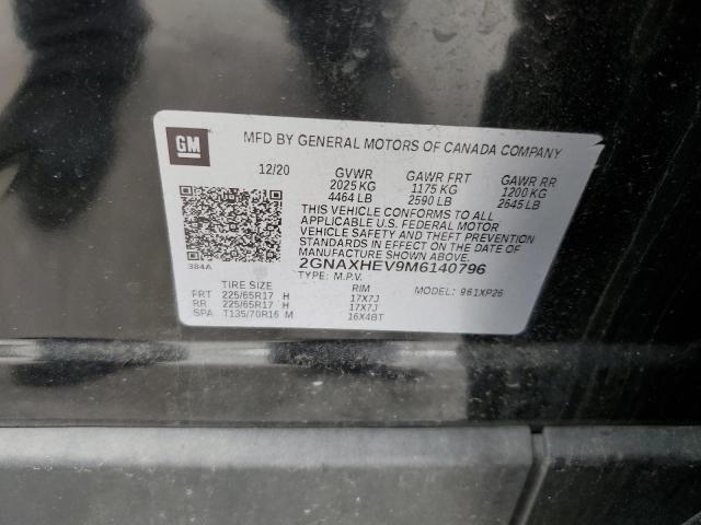 2021 Chevrolet Equinox Ls VIN: 2GNAXHEV9M6140796 Lot: 51104094