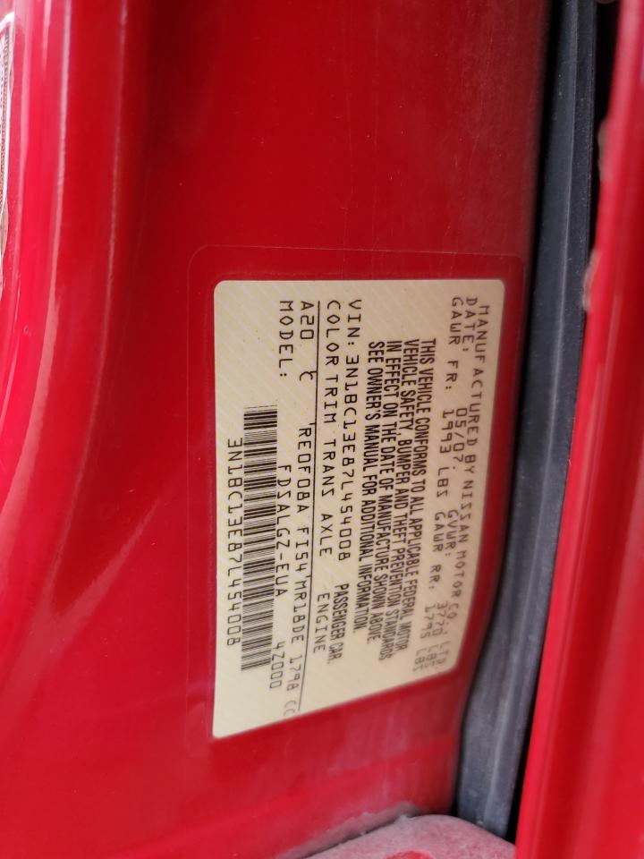 3N1BC13E87L454008 2007 Nissan Versa S