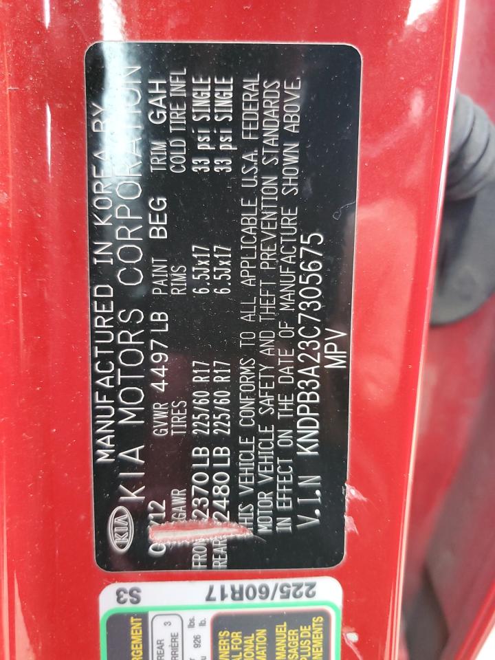 KNDPB3A23C7305675 2012 Kia Sportage Base