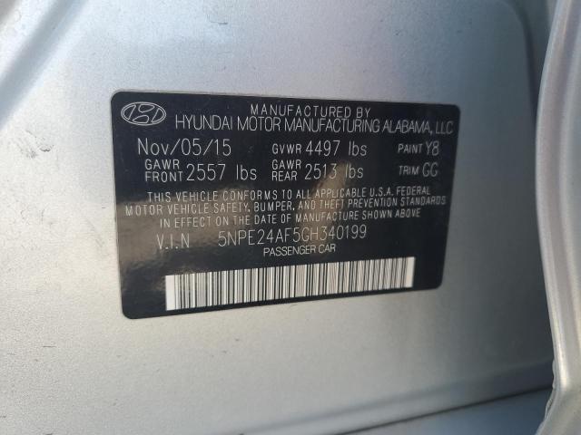 2016 Hyundai Sonata Se VIN: 5NPE24AF5GH340199 Lot: 52132414