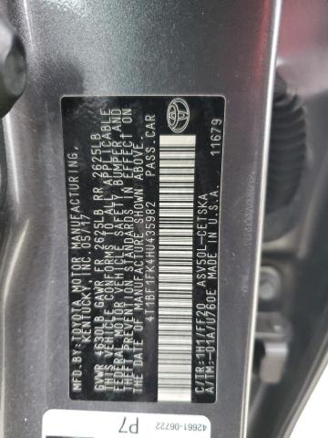 2017 TOYOTA CAMRY LE - 4T1BF1FK4HU435982