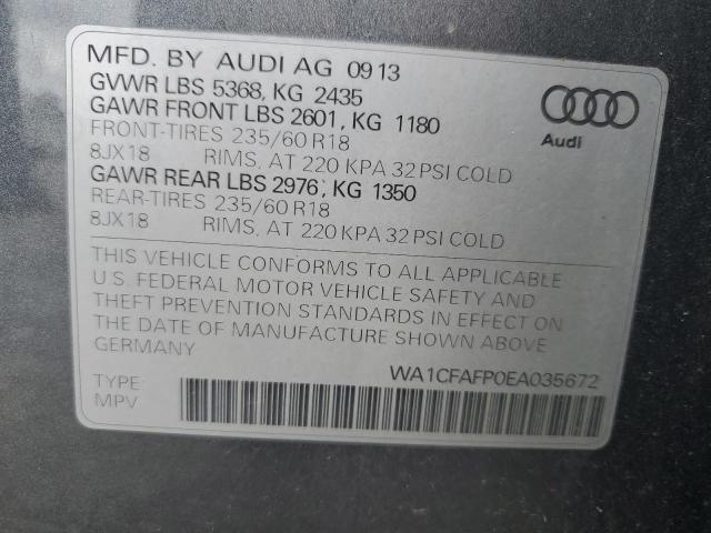 VIN WA1CFAFP0EA035672 2014 Audi Q5, Premium no.12