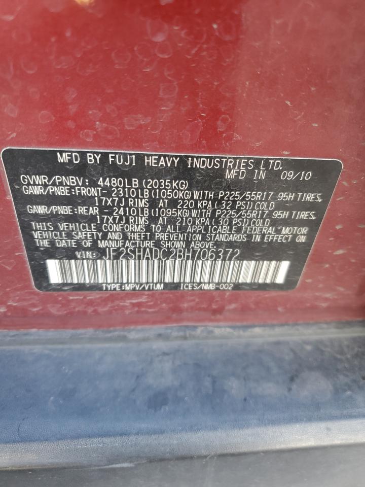 JF2SHADC2BH706372 2011 Subaru Forester 2.5X Premium