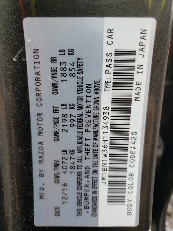 JM1BN1W36H1134938 2017 Mazda 3 Grand Touring