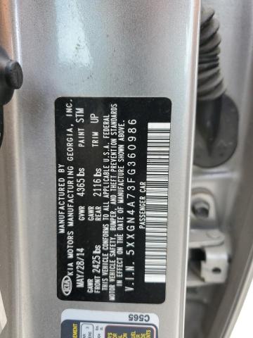 2015 Kia Optima Ex VIN: 5XXGN4A73FG360986 Lot: 52615324