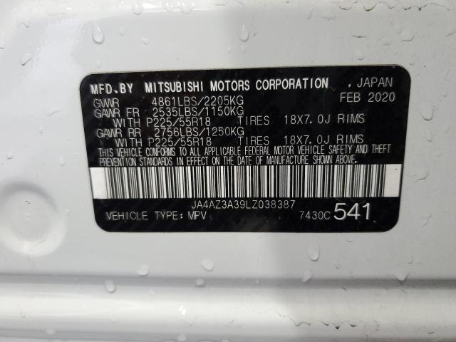 2020 Mitsubishi Outlander Se VIN: JA4AZ3A39LZ038387 Lot: 53477394