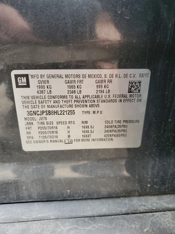 3GNCJPSB8HL221255 2017 Chevrolet Trax 1Lt