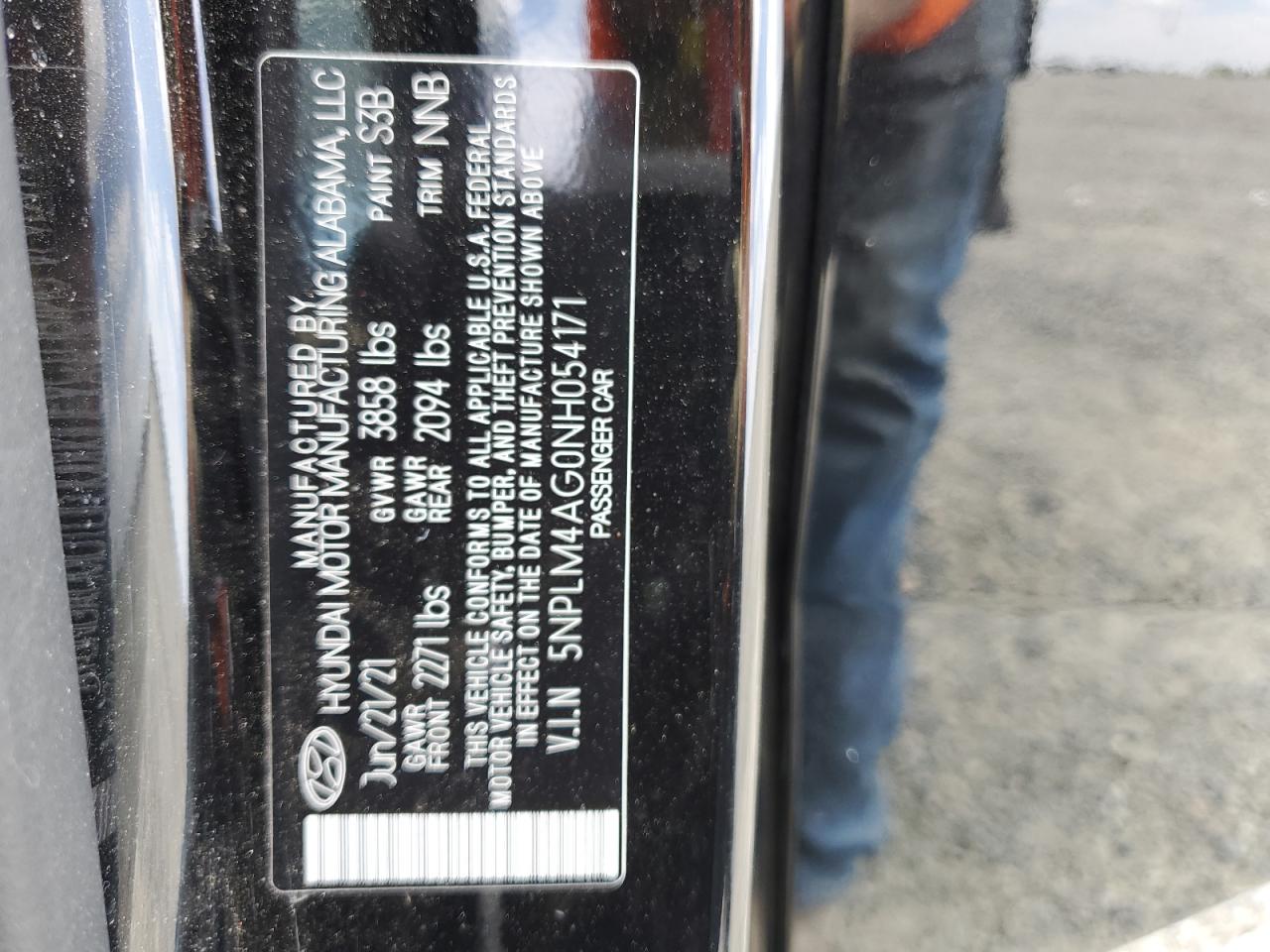 5NPLM4AG0NH054171 2022 Hyundai Elantra Sel