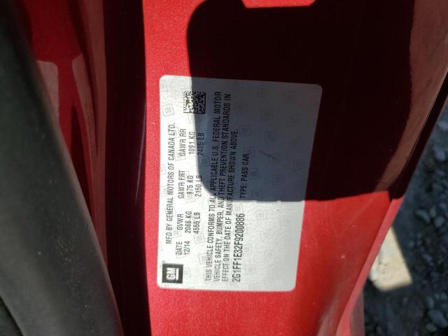 2015 CHEVROLET CAMARO LT - 2G1FF1E32F9200886