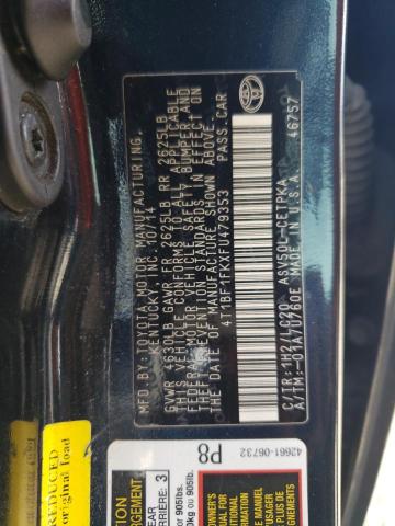 2015 TOYOTA CAMRY LE - 4T1BF1FKXFU479353