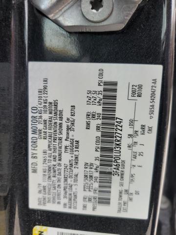 VIN 3FA6P0LU3KR272247 2019 Ford Fusion, SE no.12