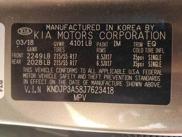 2018 Kia Soul + VIN: KNDJP3A58J7623418 Lot: 51056284