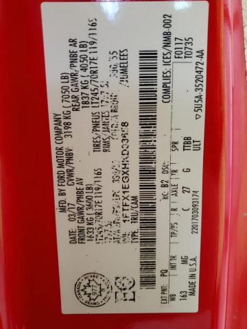 2017 FORD F150 SUPER - 1FTFX1EGXHKD03658