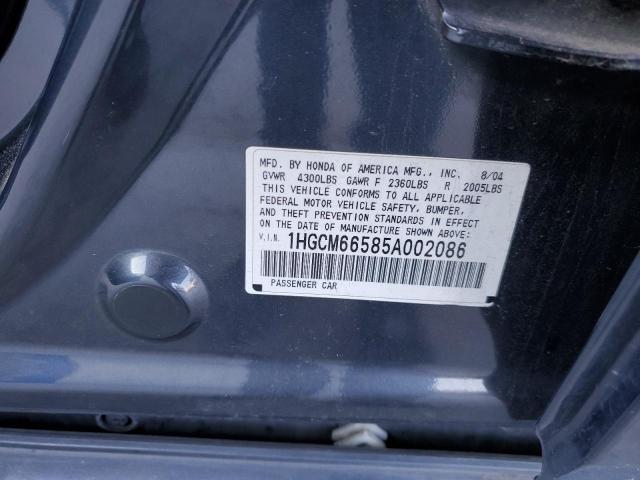 2005 Honda Accord Ex VIN: 1HGCM66585A002086 Lot: 50103974