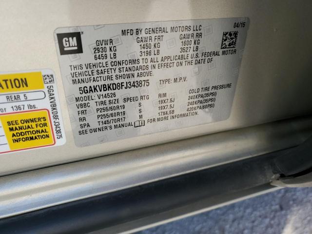2015 BUICK ENCLAVE - 5GAKVBKD8FJ343875