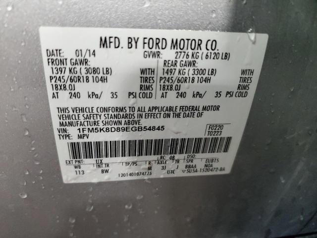 2014 Ford Explorer Xlt VIN: 1FM5K8D89EGB54845 Lot: 50287914