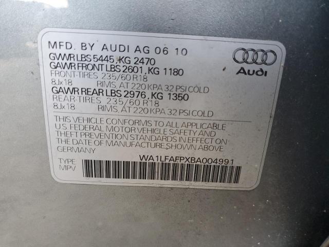 2011 Audi Q5 Premium Plus VIN: WA1LFAFPXBA004991 Lot: 51396514