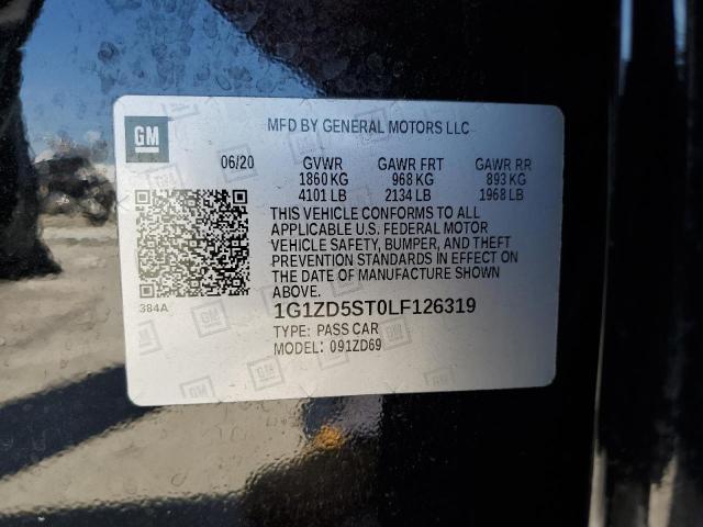 2020 Chevrolet Malibu Lt VIN: 1G1ZD5ST0LF126319 Lot: 51381834