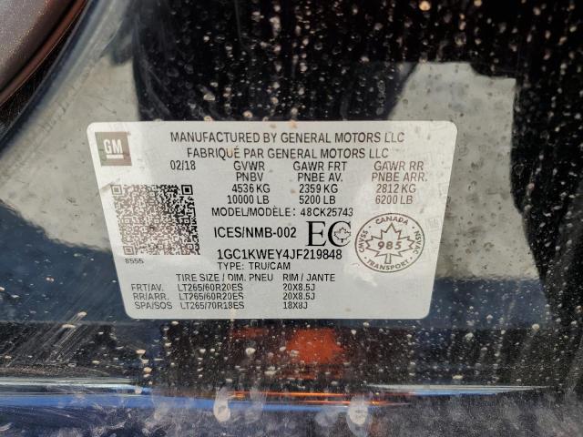 2018 Chevrolet Silverado K2500 Heavy Duty Ltz VIN: 1GC1KWEY4JF219848 Lot: 51301864
