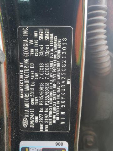 2012 Kia Sorento Ex VIN: 5XYKUDA25CG213013 Lot: 57351874