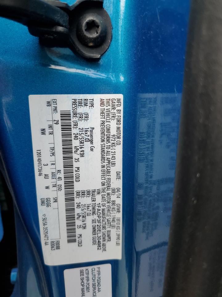 1FADP3F20EL304982 2014 Ford Focus Se