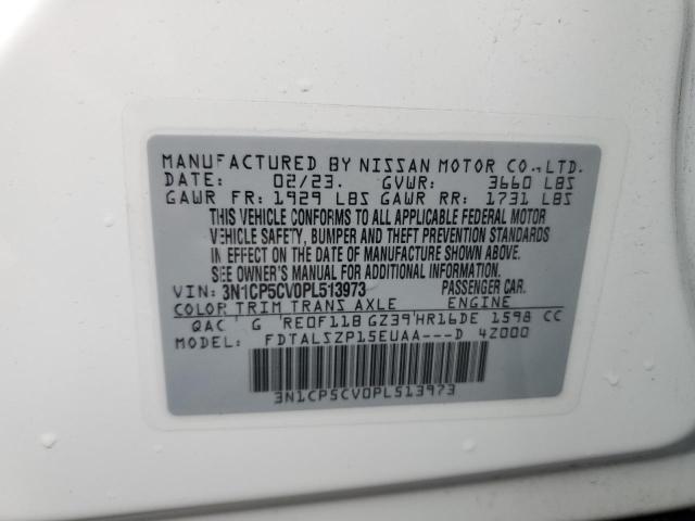 2023 Nissan Kicks Sv VIN: 3N1CP5CV0PL513973 Lot: 52103664