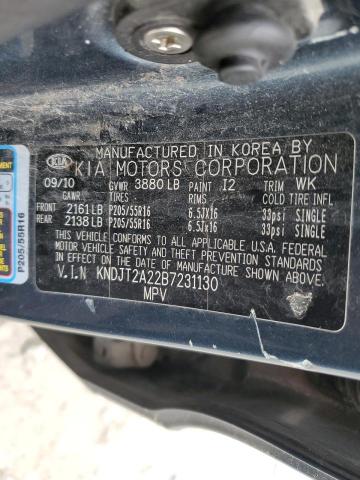 2011 Kia Soul + VIN: KNDJT2A22B7231130 Lot: 52177314