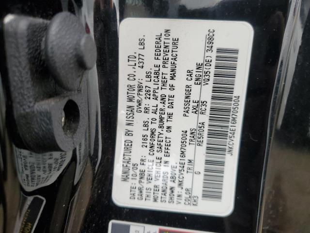 2006 Infiniti G35 VIN: JNKCV54E16M705004 Lot: 51805314