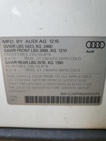 VIN WA1L2AFP8GA092474 2016 Audi Q5, Premium Plus no.13