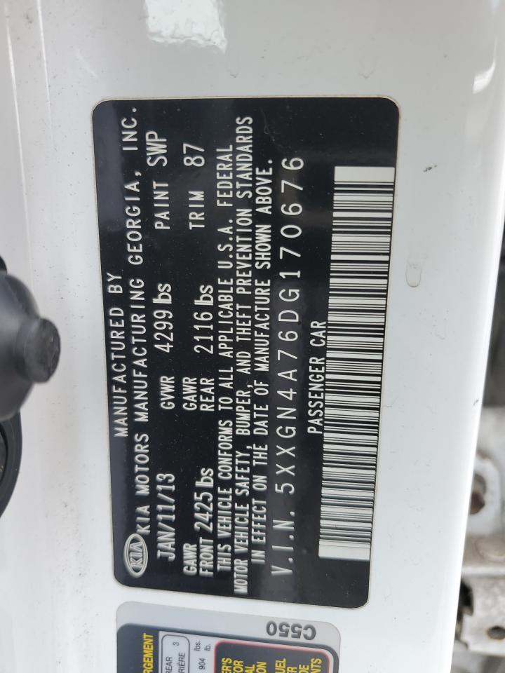 5XXGN4A76DG170676 2013 Kia Optima Ex