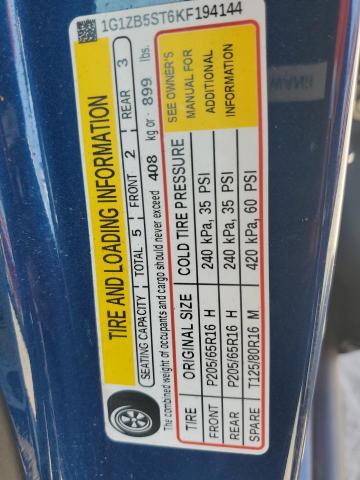 2019 Chevrolet Malibu Ls VIN: 1G1ZB5ST6KF194144 Lot: 51109984