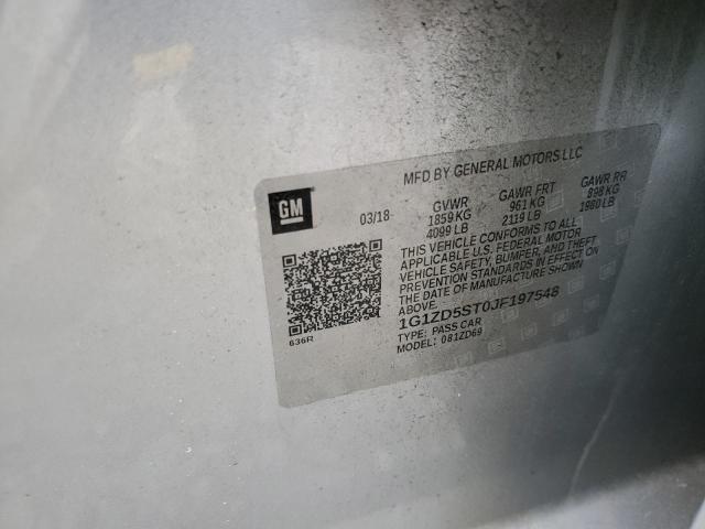 2018 Chevrolet Malibu Lt VIN: 1G1ZD5ST0JF197548 Lot: 50820744