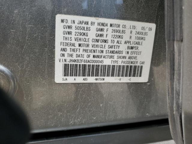 2010 Acura Rl VIN: JH4KB2F68AC000045 Lot: 51725384