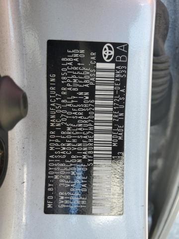 2017 Toyota Corolla L VIN: 5YFBURHE7HP700276 Lot: 51599474