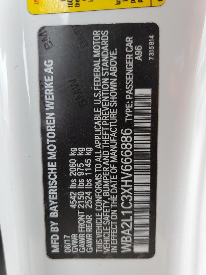 WBA2L1C3XHV666886 2017 BMW M240I