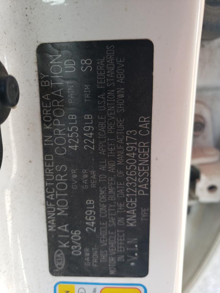 KNAGE123265049173 2006 Kia Optima Lx