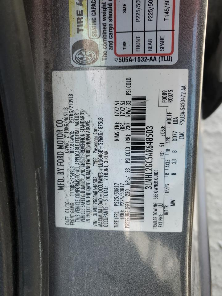 3LNHL2GC5AR648503 2010 Lincoln Mkz