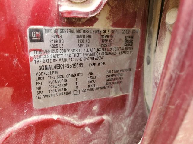 2015 CHEVROLET CAPTIVA LT - 3GNAL4EK1FS519645