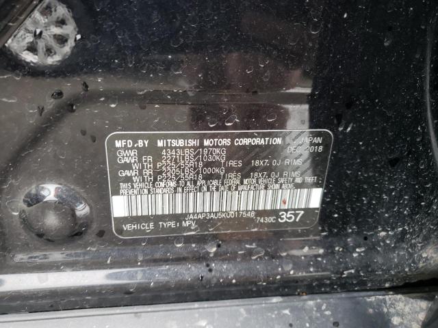 2019 MITSUBISHI OUTLANDER - JA4AP3AU5KU017546