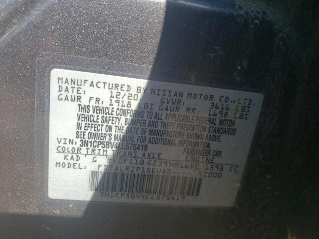 2020 NISSAN KICKS S 3N1CP5BV4LL575419