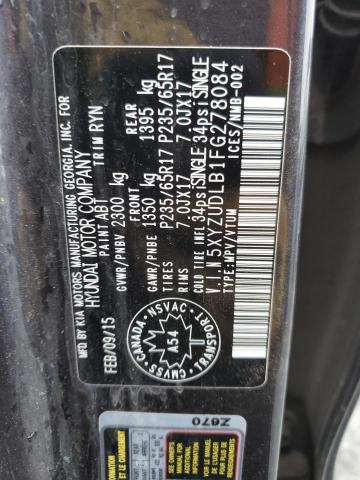 2015 HYUNDAI SANTA FE S - 5XYZUDLB1FG278084
