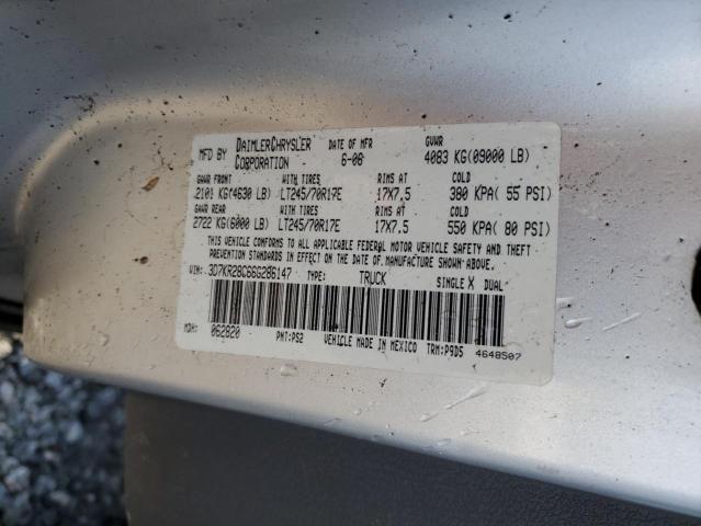 2006 Dodge Ram 2500 St VIN: 3D7KR28C66G286147 Lot: 51751784