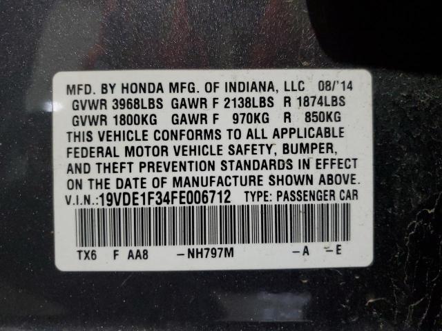 2015 Acura Ilx 20 VIN: 19VDE1F34FE006712 Lot: 49953234