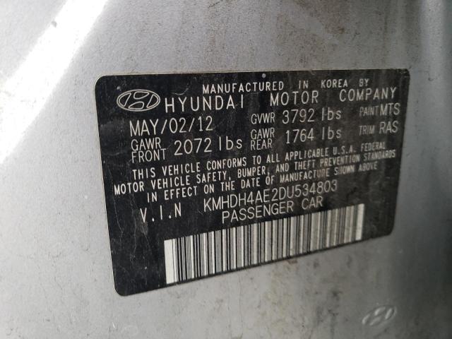 2013 Hyundai Elantra Gls VIN: KMHDH4AE2DU534803 Lot: 49722794