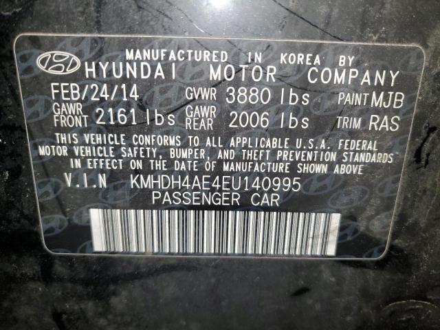 2014 Hyundai Elantra Se VIN: KMHDH4AE4EU140995 Lot: 51539894