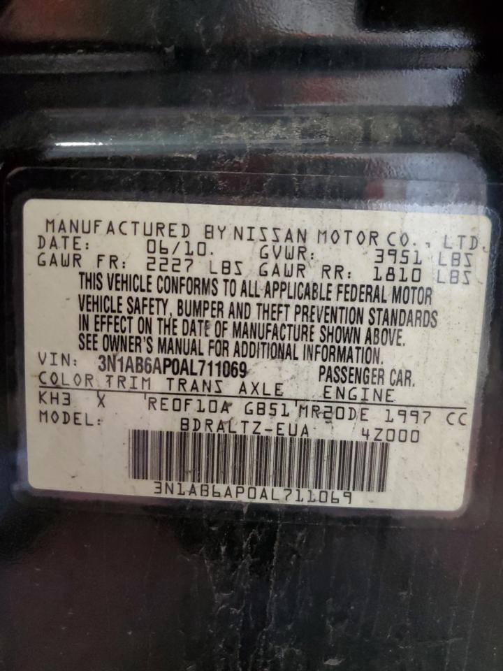 3N1AB6AP0AL711069 2010 Nissan Sentra 2.0