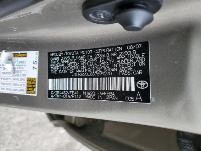 2008 Toyota Prius VIN: JTDKB20U887699270 Lot: 49998444