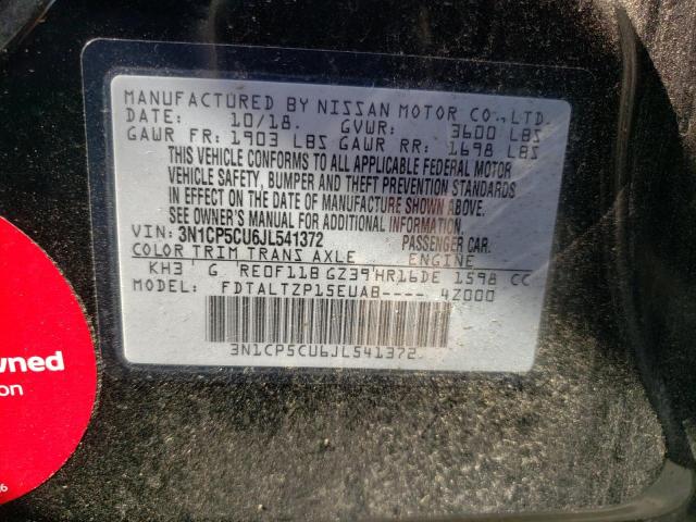 2018 Nissan Kicks S VIN: 3N1CP5CU6JL541372 Lot: 51360174