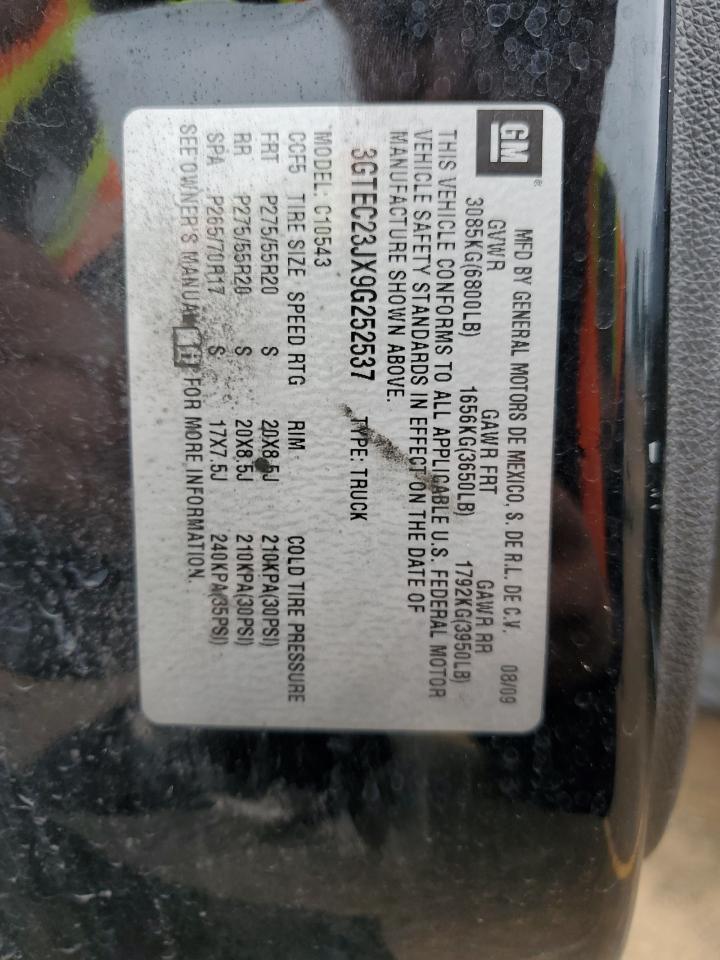 3GTEC23JX9G252537 2009 GMC Sierra C1500 Sle